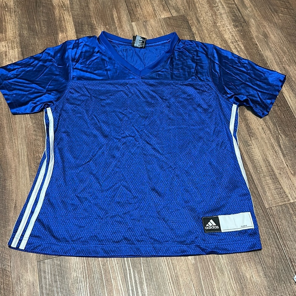 Vintage Adidas Blank Meshed Nylon Baseball Jersey